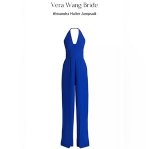 Vera Wang Bride Alexandra Halter Jumpsuit